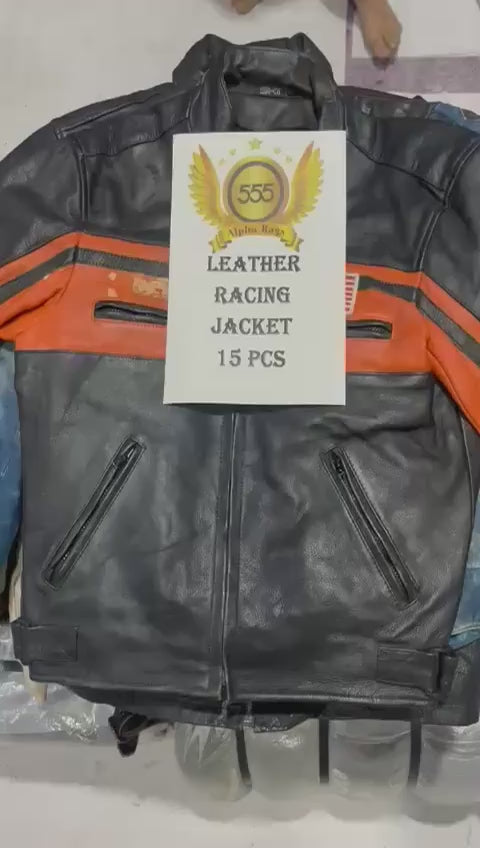 Leather Racing Jacket 2PC